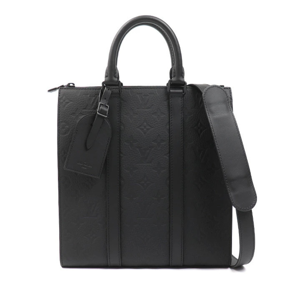 Louis Vuitton Sac Plat Cross Monogram Taurillon Tote Bag Leather Black